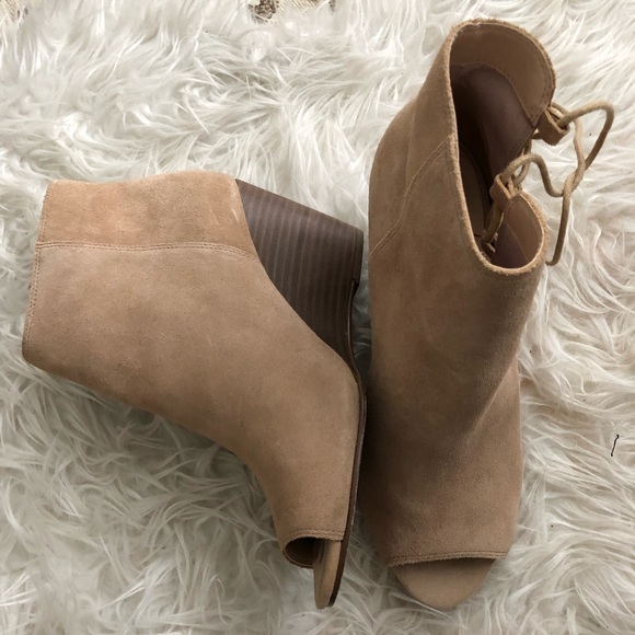 Sole Society suede open toe booties - Picture 4 of 5
